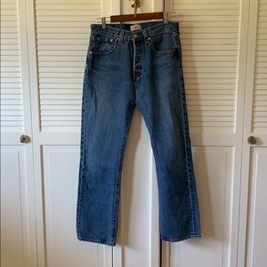 Levi’s 501 medium wash jeans